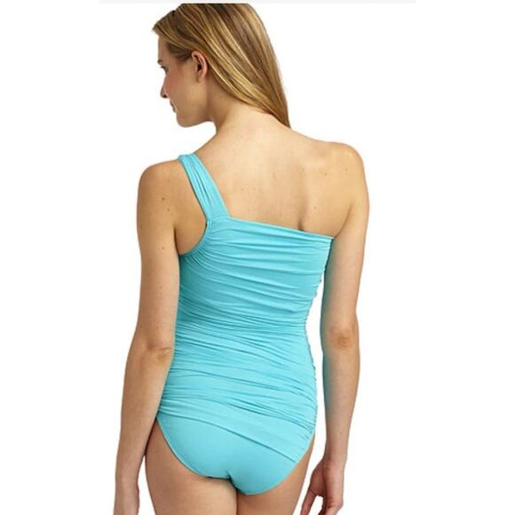 Carmen Marc Valvo Swimsuit One Piece Swimwear One Shoulder Swim - Picture 10 of 11